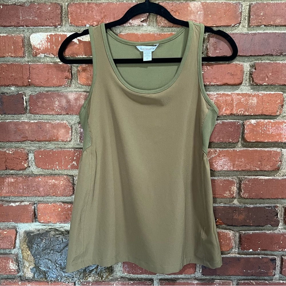 Athleta‎ women's passenger tank top size XS olive green business casual NWOT